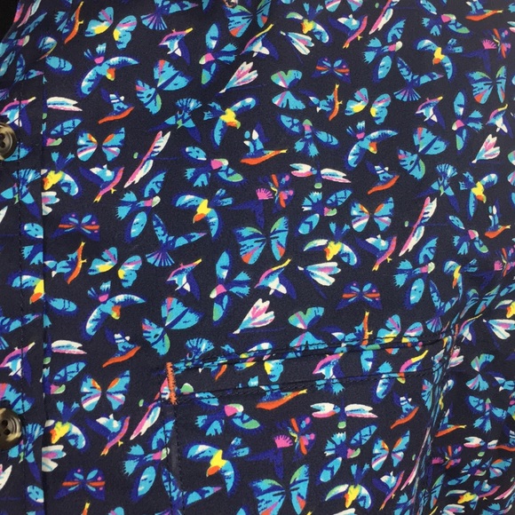 NWT English Laundry Butterfly/Dragonfly/Bird Shirt - Picture 2 of 6